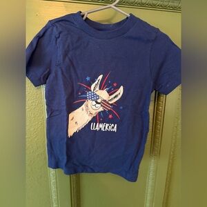 Blue Llama Graphic Kids T-Shirt